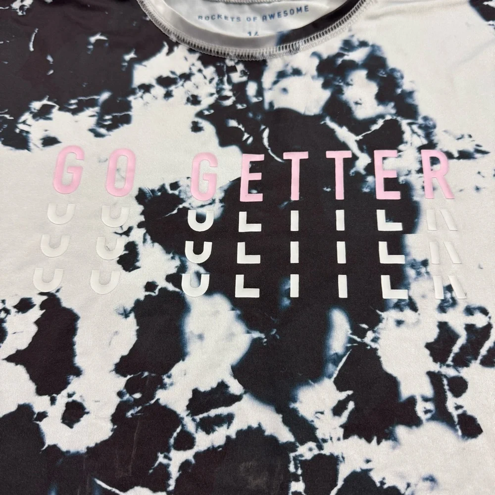 543. Go Getter Kids Tie-Dye T-Shirt - Black & White (14)